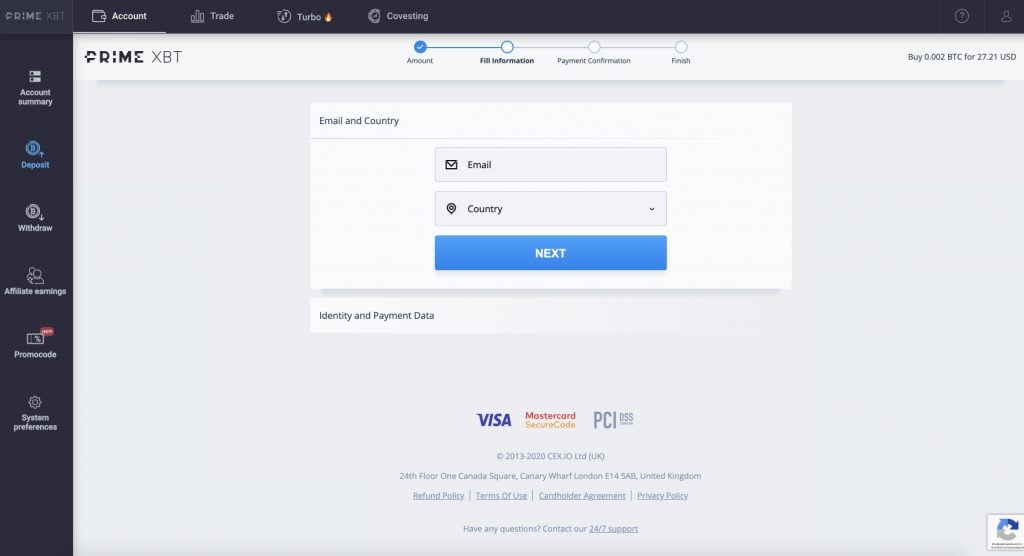 How To Fund Your Top Coin Miners Account By Credit or Debit Card - 2 step 1024x556