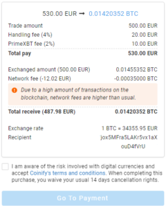 Top Coin Miners Partners With Coinify To Make Buying Bitcoin Even Easier - Coinify 4 Transaction details 240x300