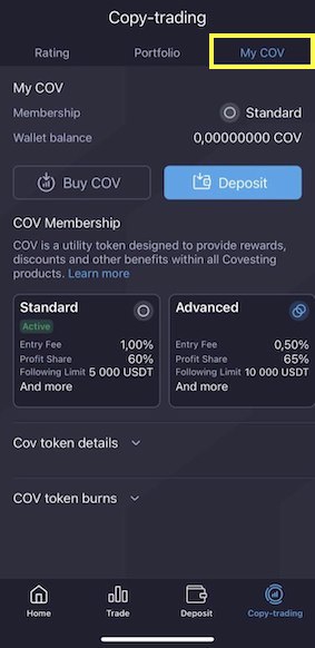 Following Now Implemented Into Top Coin Miners Mobile App Copy Trading Experience - 4